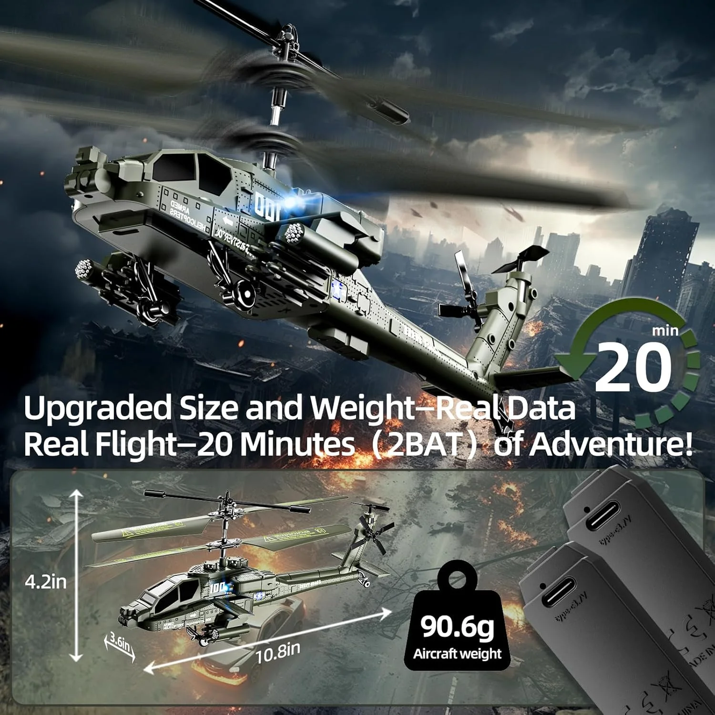 ππ Remote-controlled attack helicopter