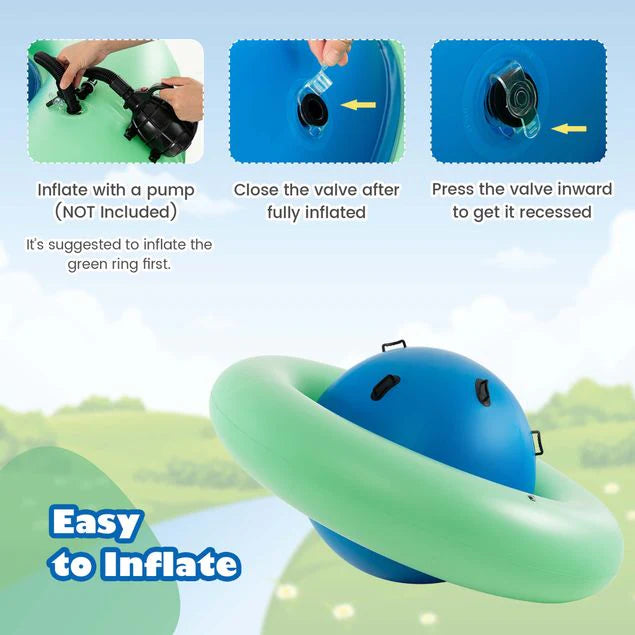 🌟7.5 FT Inflatable Dome Rocker Bouncer with 6 Handles