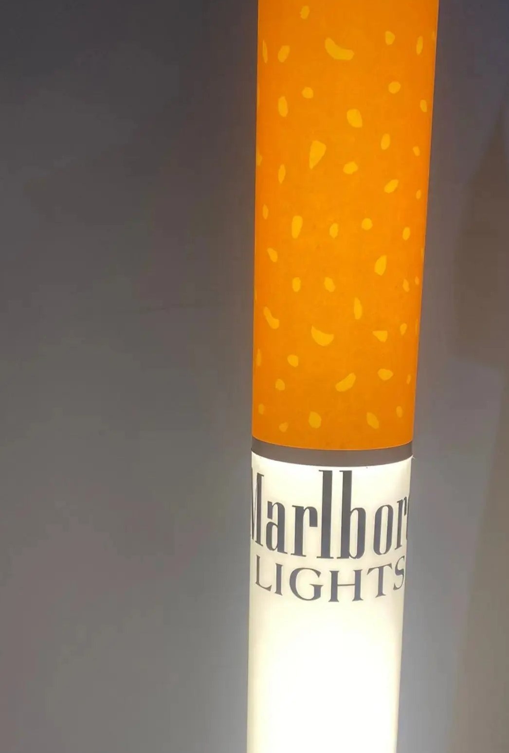 🚬 Cigarette Tube Shaped Marlboro Style Floor Lamp | Retro Industrial Novelty Ambient Light