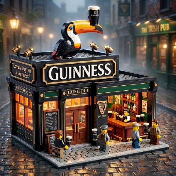 🧱Classic Irish Pub Building Blocks Set