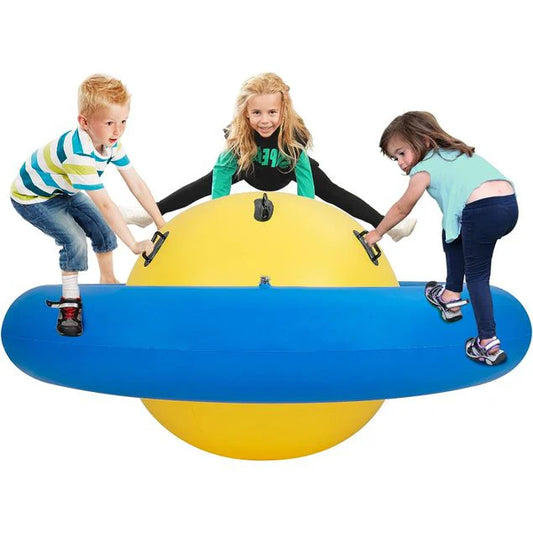 🌟7.5 FT Inflatable Dome Rocker Bouncer with 6 Handles