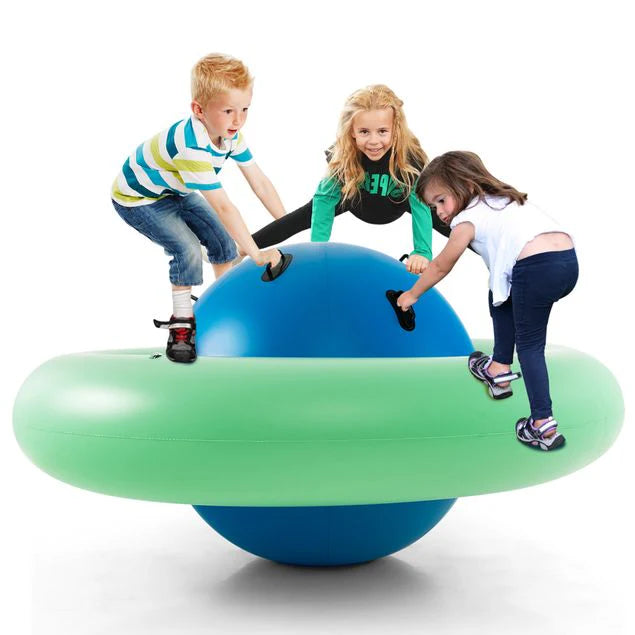 🌟7.5 FT Inflatable Dome Rocker Bouncer with 6 Handles