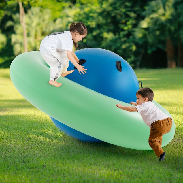 🌟7.5 FT Inflatable Dome Rocker Bouncer with 6 Handles