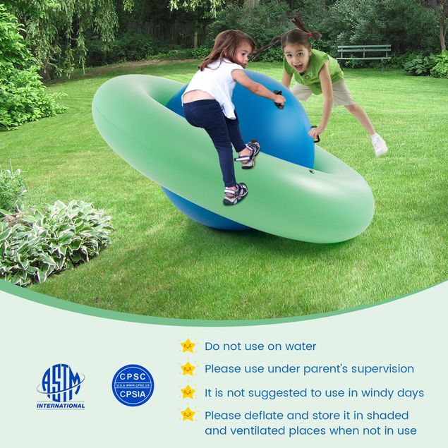 🌟7.5 FT Inflatable Dome Rocker Bouncer with 6 Handles