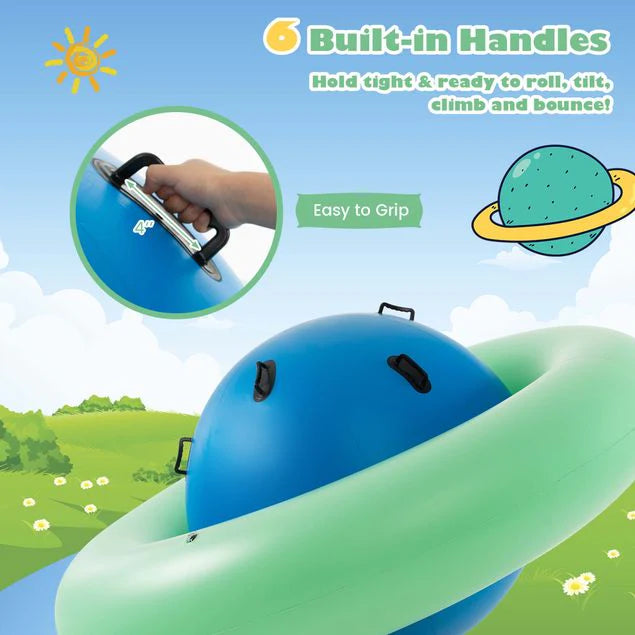 🌟7.5 FT Inflatable Dome Rocker Bouncer with 6 Handles