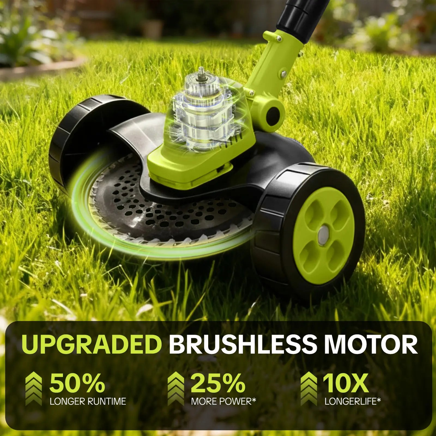🌿3-in-1 Cordless Lawn Mowerwith 2x21V Batteries, GermanQuality Lightweight GrassTrimmer & Edger for Small toMedium Gardens