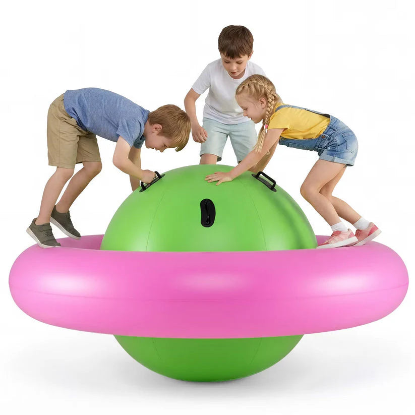 🌟7.5 FT Inflatable Dome Rocker Bouncer with 6 Handles