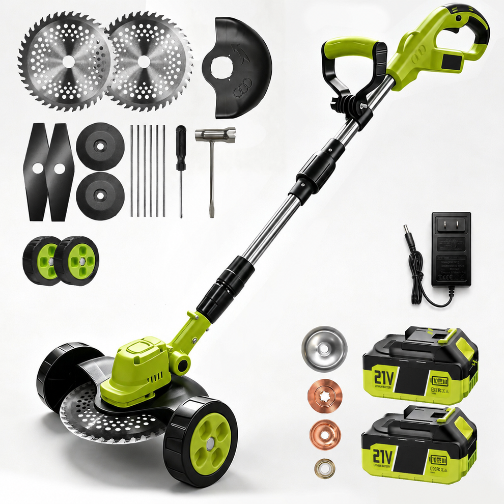 🌿3-in-1 Cordless Lawn Mowerwith 2x21V Batteries, GermanQuality Lightweight GrassTrimmer & Edger for Small toMedium Gardens