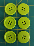 1" LIME GREEN ROUND Buttons