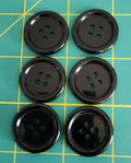 1" BLACK ROUND BUTTONS